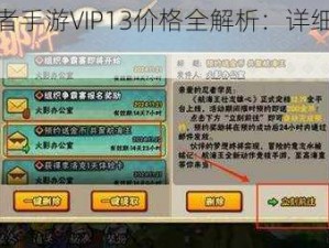 《火影忍者手游VIP13价格全解析：详细费用及充值攻略》