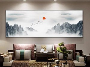 中国风国潮原创艺术家居挂画客厅装饰画客厅卧室沙发背景墙画