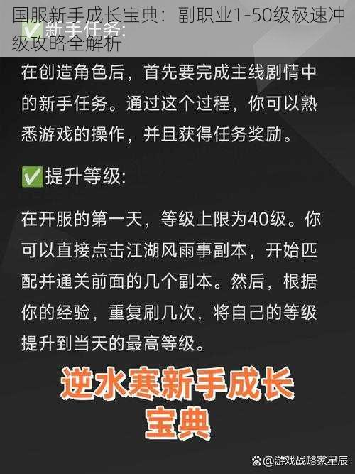 国服新手成长宝典：副职业1-50级极速冲级攻略全解析