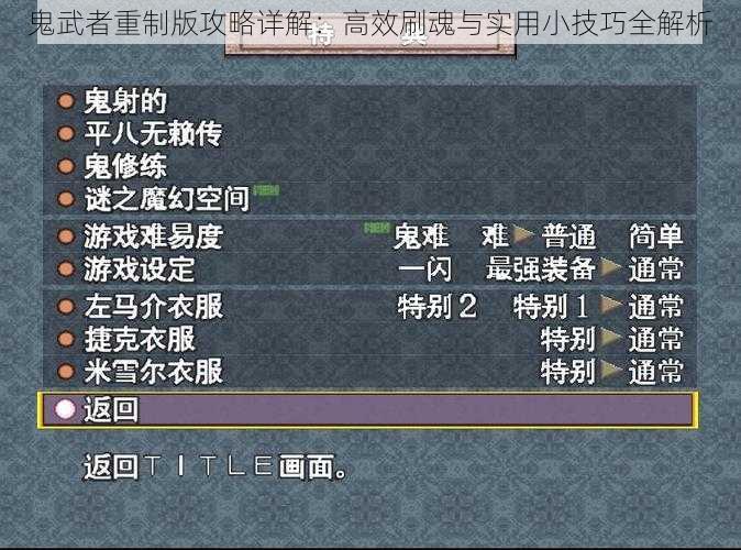 鬼武者重制版攻略详解：高效刷魂与实用小技巧全解析