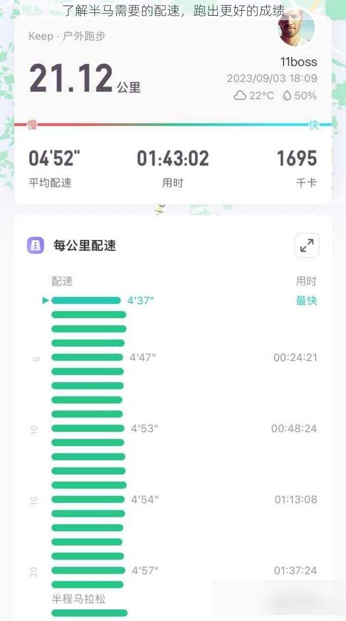 了解半马需要的配速，跑出更好的成绩