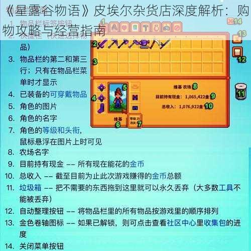 《星露谷物语》皮埃尔杂货店深度解析：购物攻略与经营指南