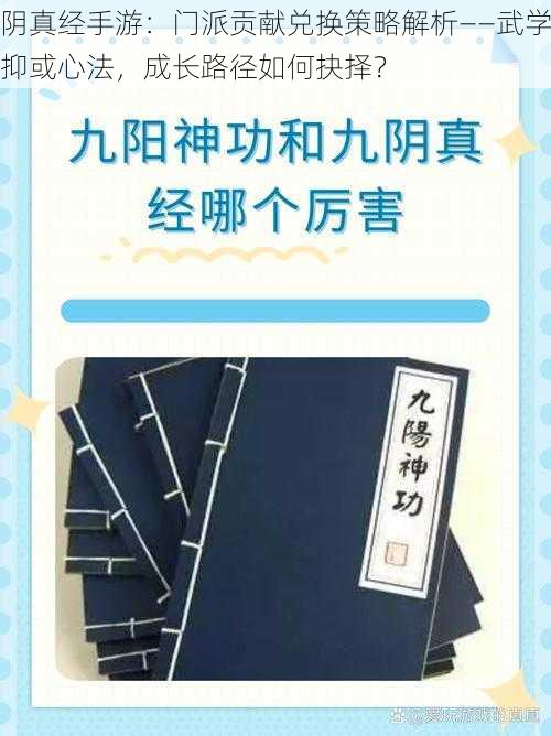 阴真经手游：门派贡献兑换策略解析——武学抑或心法，成长路径如何抉择？