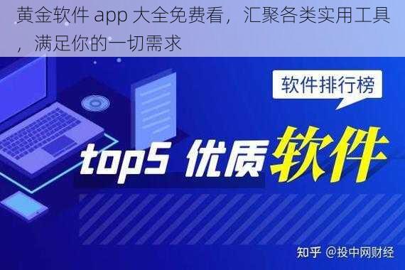 黄金软件 app 大全免费看，汇聚各类实用工具，满足你的一切需求