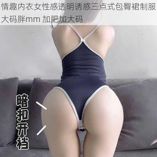 情趣内衣女性感透明诱惑三点式包臀裙制服大码胖mm 加肥加大码