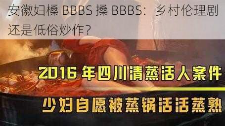 安徽妇槡 BBBS 搡 BBBS：乡村伦理剧还是低俗炒作？