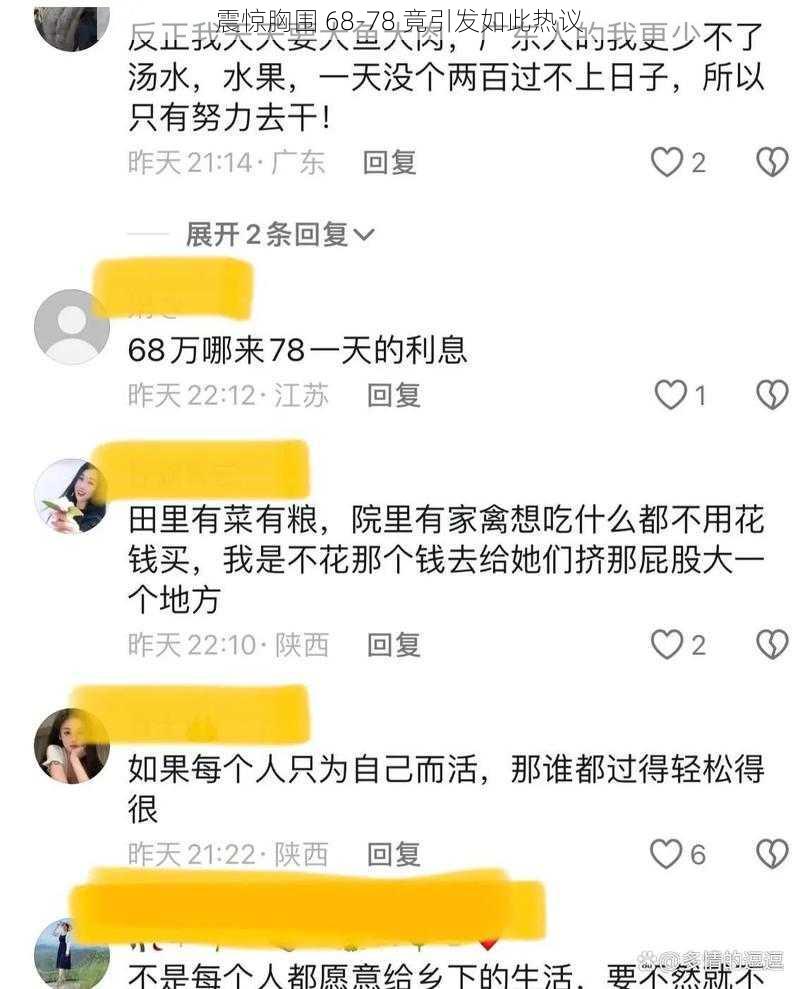 震惊胸围 68-78 竟引发如此热议