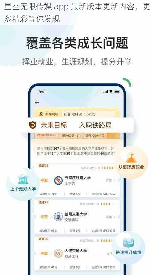 星空无限传媒 app 最新版本更新内容，更多精彩等你发现