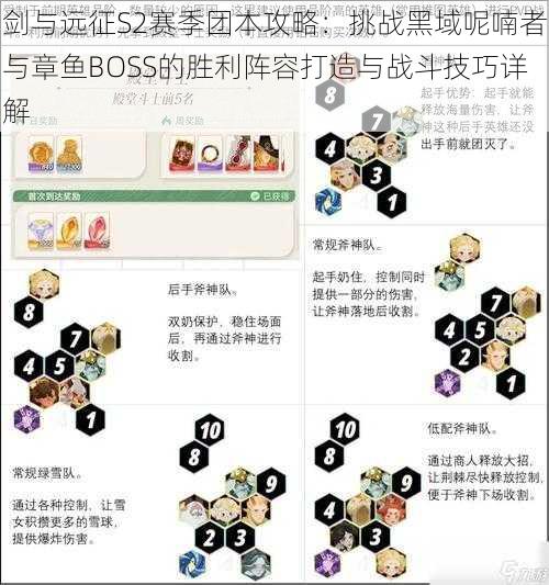 剑与远征S2赛季团本攻略：挑战黑域呢喃者与章鱼BOSS的胜利阵容打造与战斗技巧详解